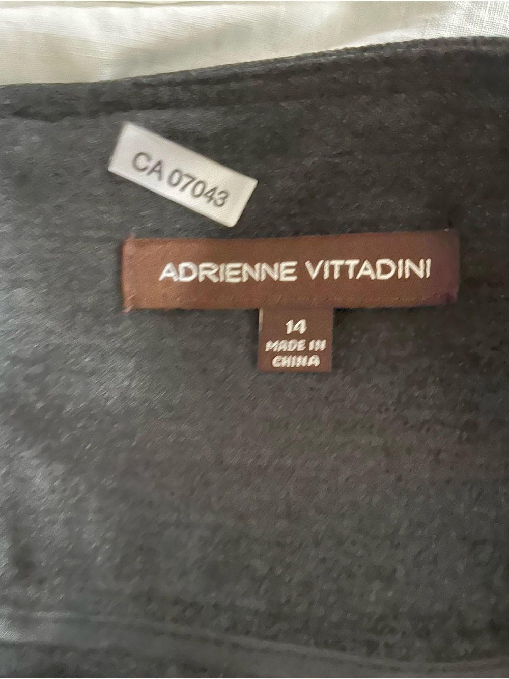 Adrienne Vittadini Charcoal Gray Tailored High-Waist Pencil Skirt - Picture 3 of 14